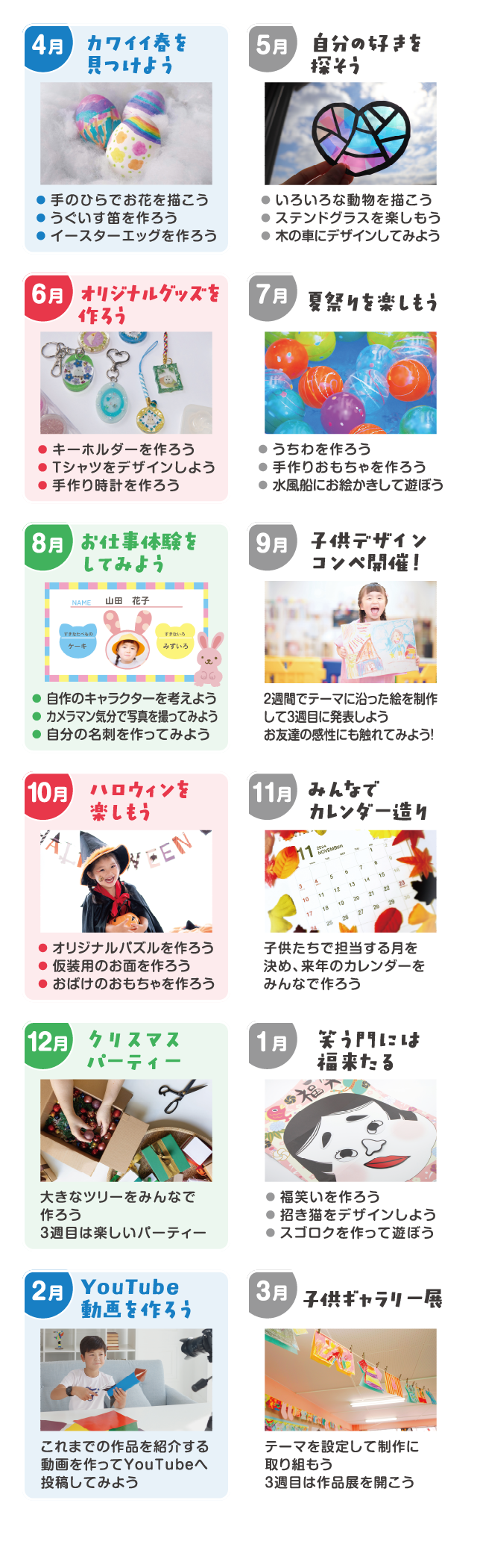 12ヶ月スケジュール